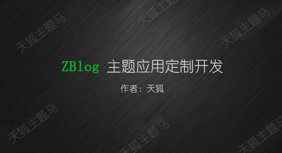 Tianhu Theme Custom Development